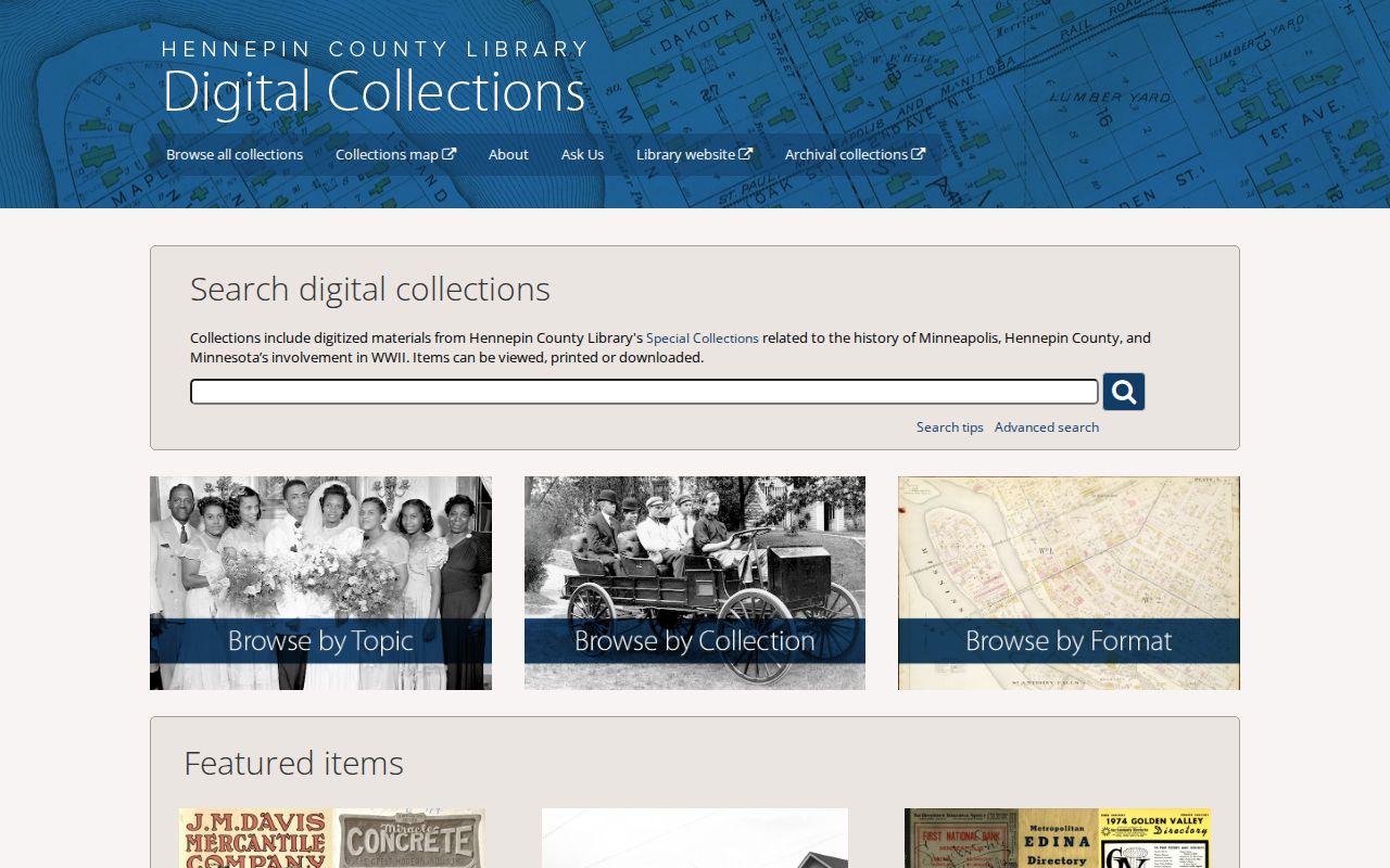 Brooklyn Center residents directory HCLib digital directory collection