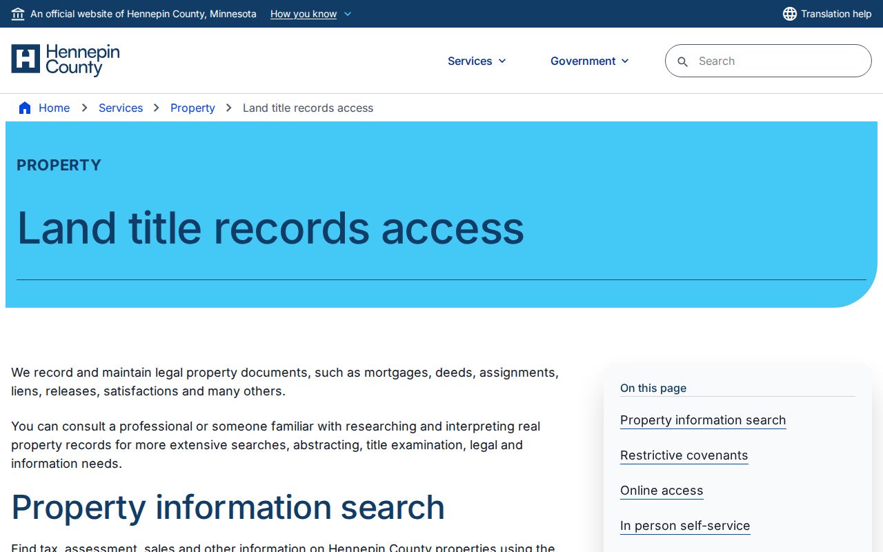 Brooklyn Center residents directory Hennepin recorder access options
